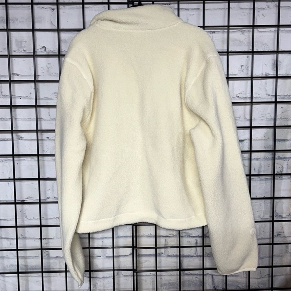NWT Cuts Polartec® Sherpa 1/2 Zip Sweatshirt Jacket Polar Cream - Picture 3 of 6